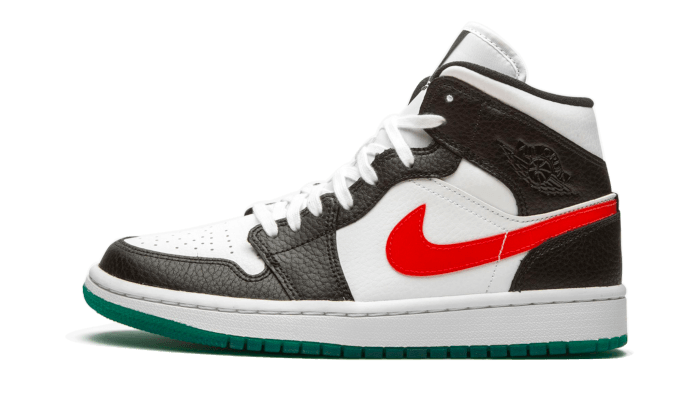 Air Jordan 1 Mid Alternate Swooshes Red Yellow (Women's) BQ6472-063 — Vista 1