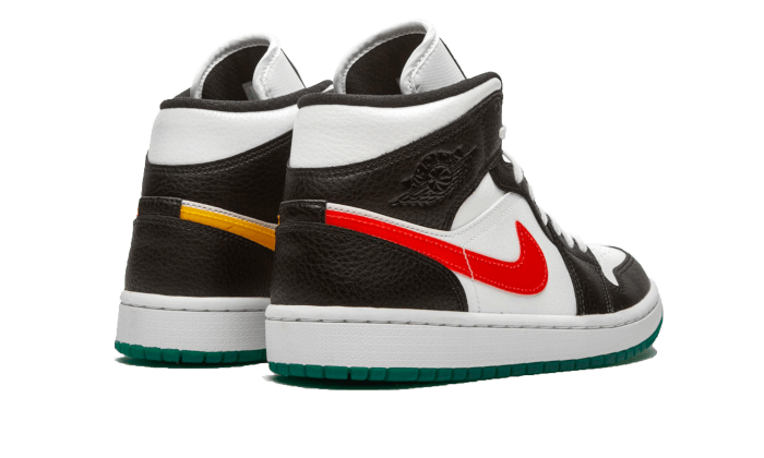 Air Jordan 1 Mid Alternate Swooshes Red Yellow (Women's) BQ6472-063 — Vista 2