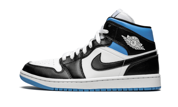 Air Jordan 1 Mid University Black White BQ6472-102 — Vista 1