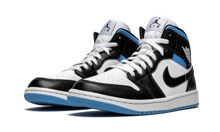 Air Jordan 1 Mid University Black White BQ6472-102 — Vista 2
