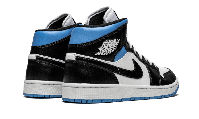 Air Jordan 1 Mid University Black White BQ6472-102 — Vista 3