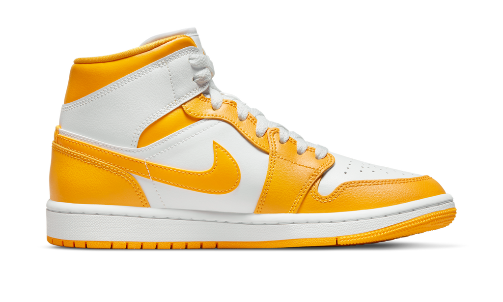 Air Jordan 1 Mid White University Gold (Women's) BQ6472-117 — Vista 2