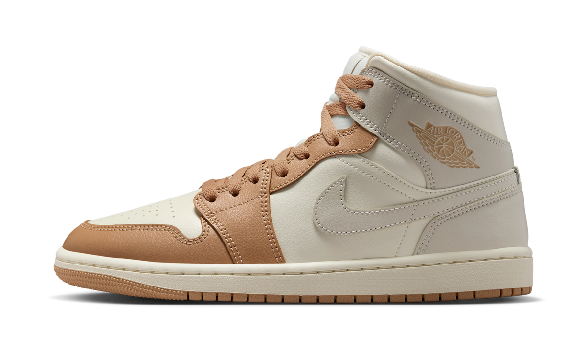 Air Jordan 1 Mid Tan Toe (Women's) BQ6472-118 — Vista 1