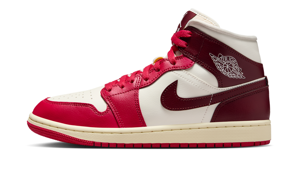 Air Jordan 1 Mid Sail Mystic Hibiscus (Women's) BQ6472-119 — Vista 1