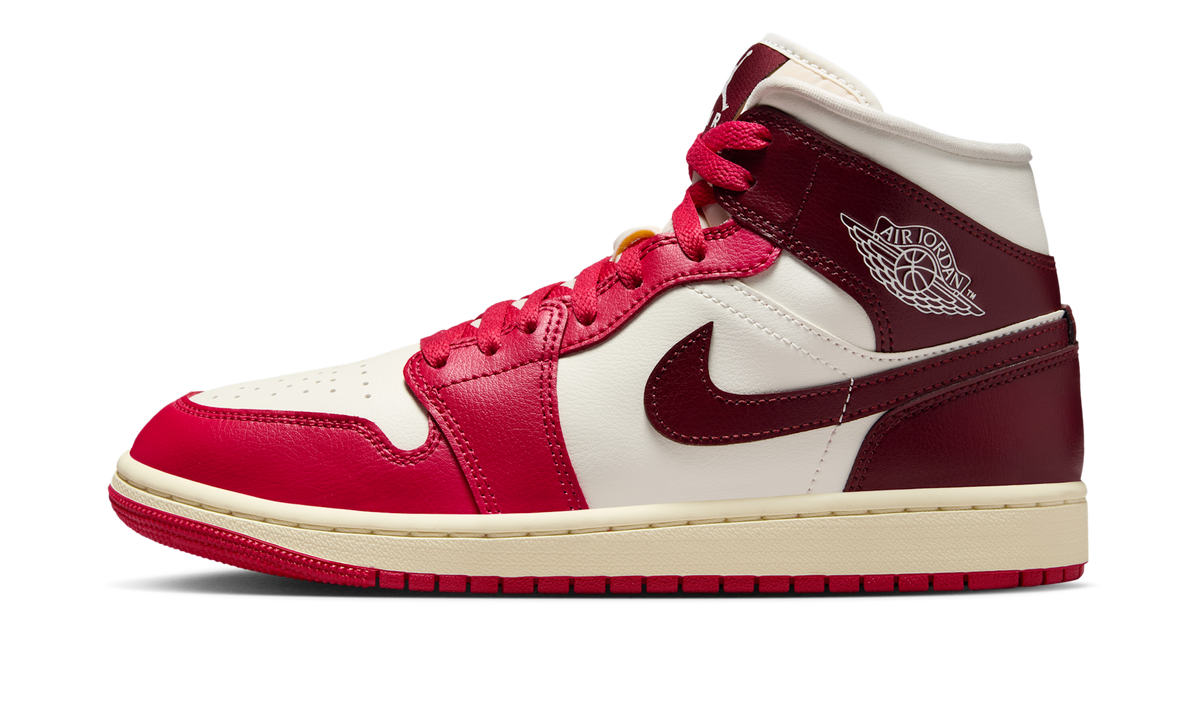 Air Jordan 1 Mid Sail Mystic Hibiscus (Women's) BQ6472-119 — Vista 1