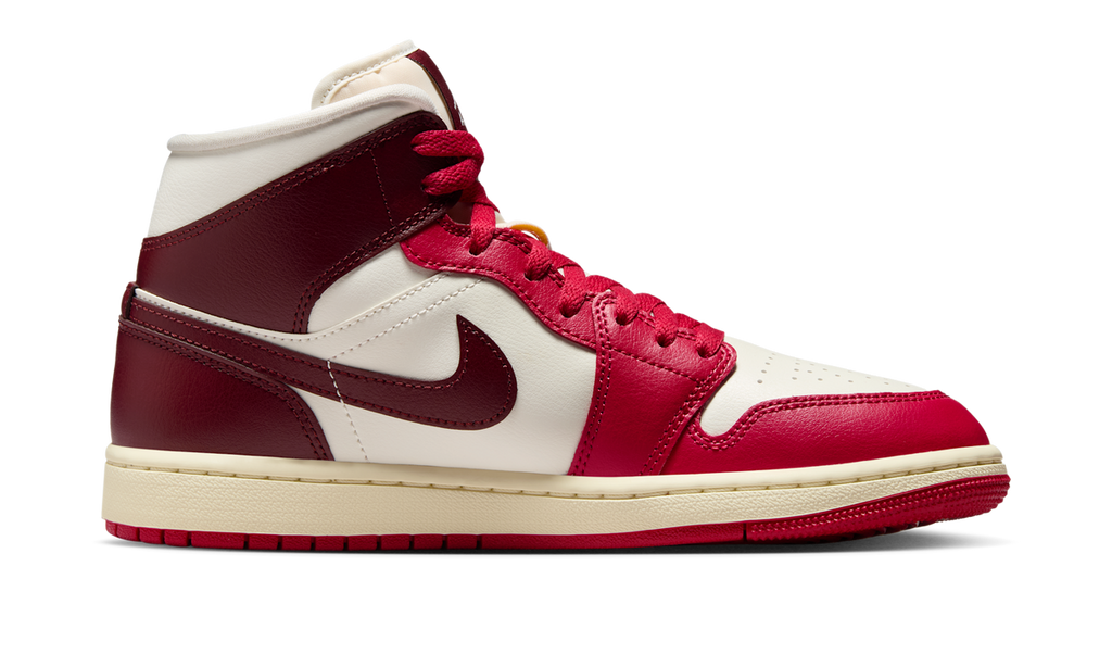 Air Jordan 1 Mid Sail Mystic Hibiscus (Women's) BQ6472-119 — Vista 2