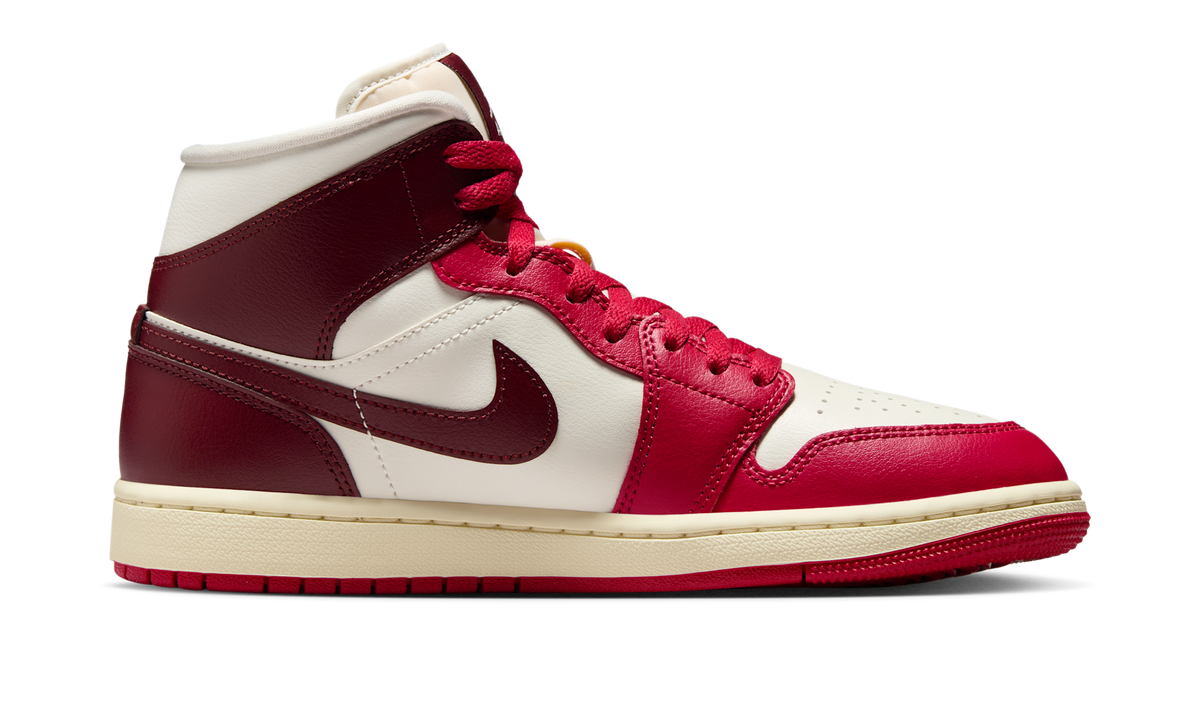Air Jordan 1 Mid Sail Mystic Hibiscus (Women's) BQ6472-119 — Vista 2