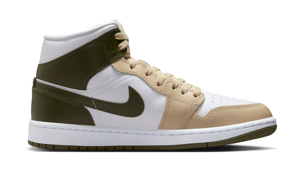 Air Jordan 1 Mid Military Drab (Women's) BQ6472-120 — Vista 2