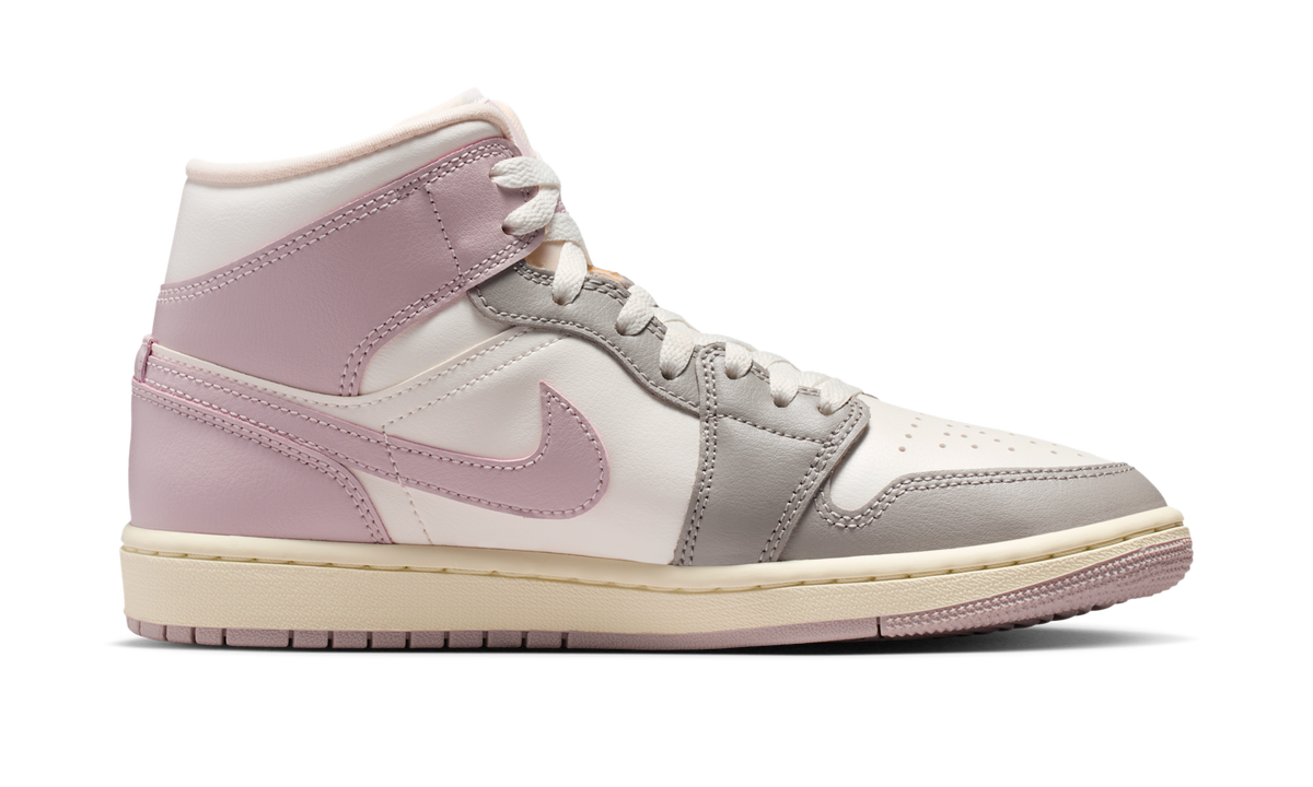 Air Jordan 1 Mid Enigma Stone Particle Rose (Women's) BQ6472-122 — Vista 2