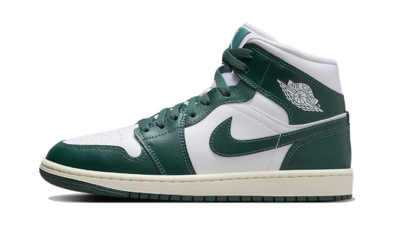 Air Jordan 1 Mid Green Sail BQ6472-133 — Vista 1