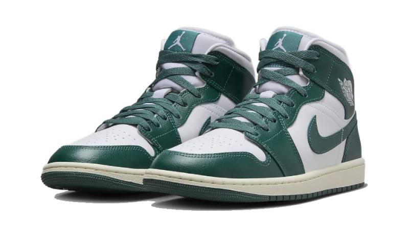 Air Jordan 1 Mid Green Sail BQ6472-133 — Vista 2
