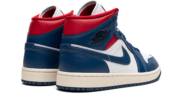Air Jordan 1 Mid French Blue Gym Red (Women's) BQ6472-146 — Vista 2