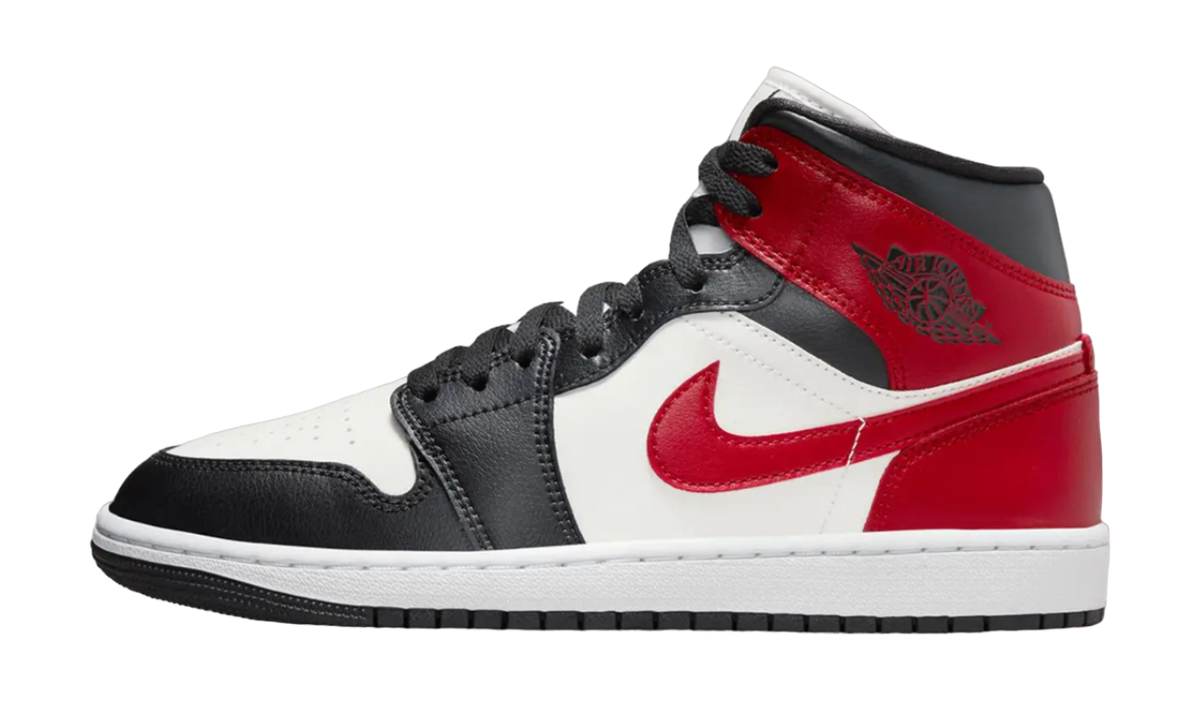 Air Jordan 1 Mid Black Toe BQ6472-160 — Vista 1