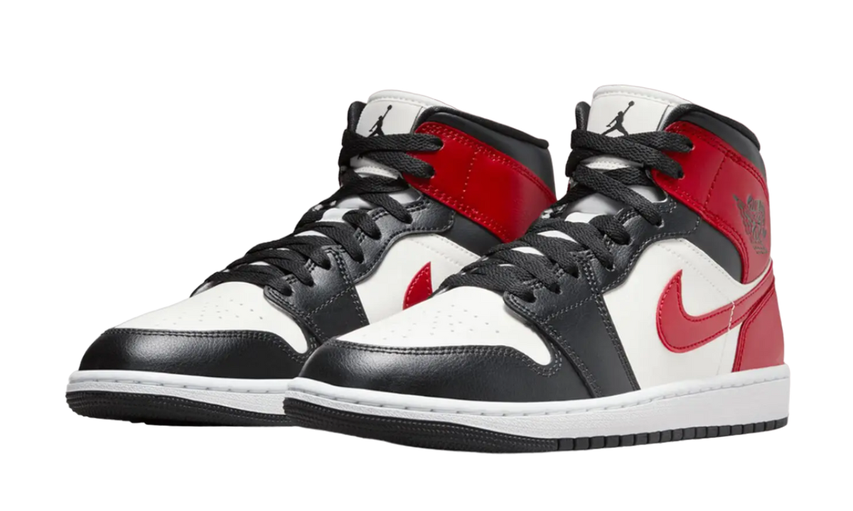 Air Jordan 1 Mid Black Toe BQ6472-160 — Vista 2