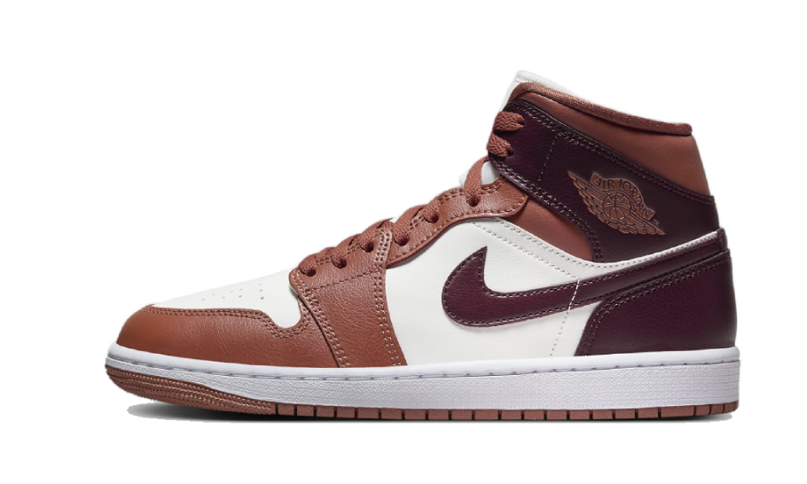 Air Jordan 1 Mid Dusty Peach Night Maroon BQ6472-200 — Vista 1