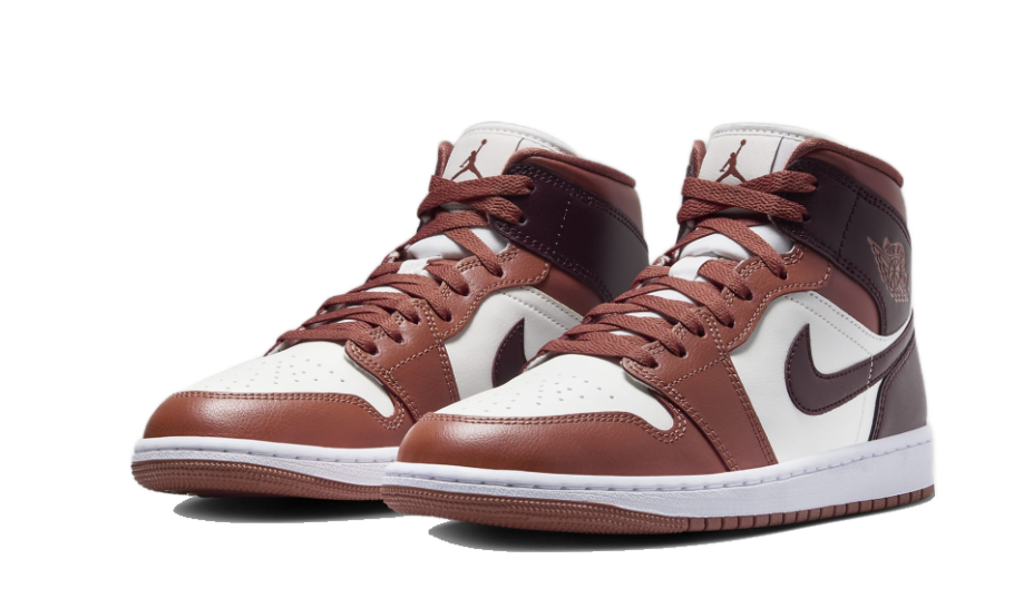 Air Jordan 1 Mid Dusty Peach Night Maroon BQ6472-200 — Vista 2