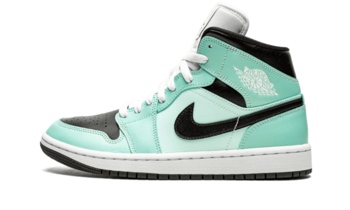 Air Jordan 1 Mid Aqua Blue Tint (Women's) BQ6472-300 — Vista 1
