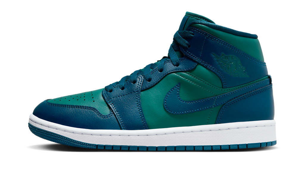 Air Jordan 1 Mid Teal French Blue (Women's) BQ6472-301 — Vista 1