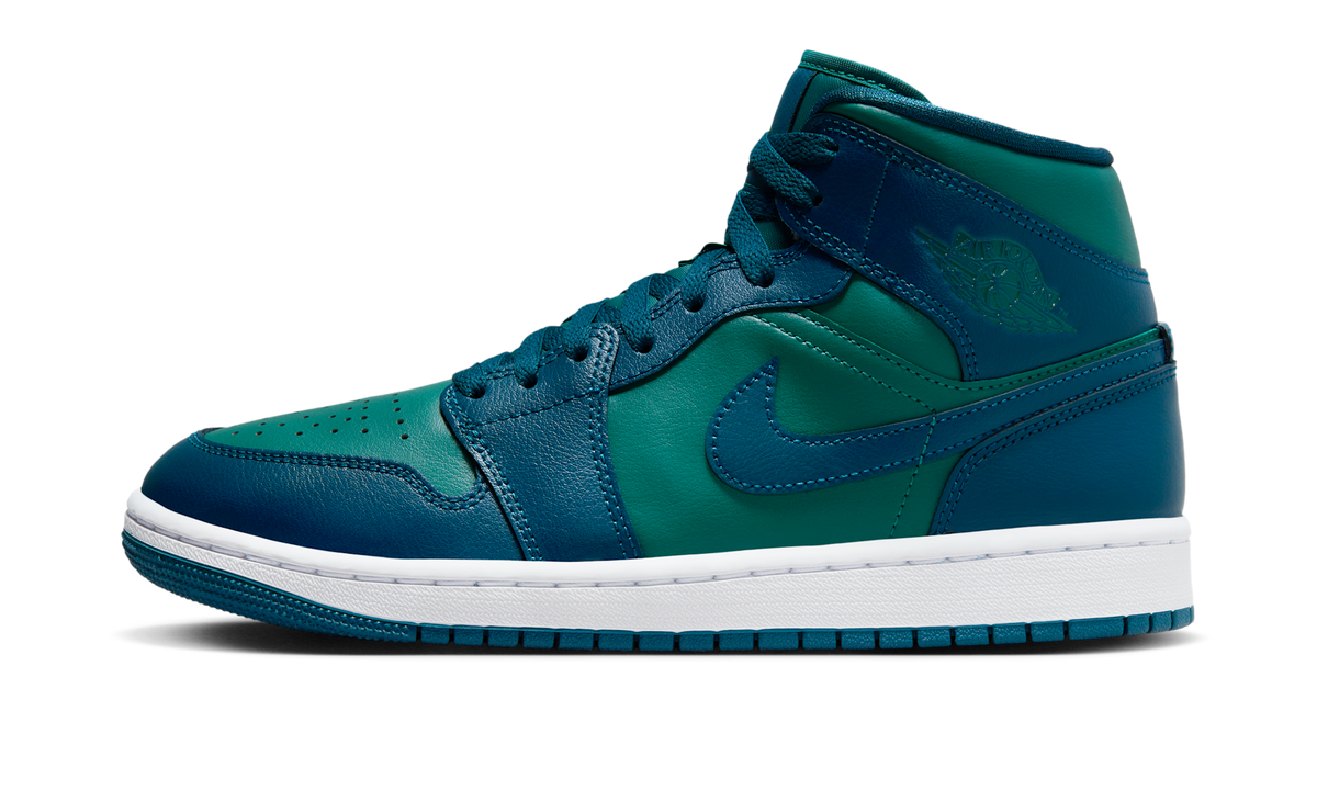 Air Jordan 1 Mid Teal French Blue (Women's) BQ6472-301 — Vista 1
