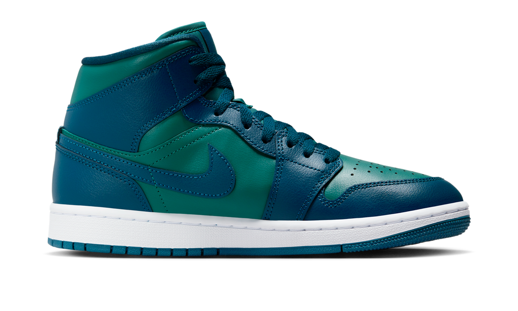 Air Jordan 1 Mid Teal French Blue (Women's) BQ6472-301 — Vista 2