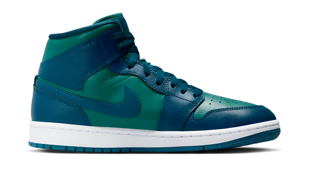 Air Jordan 1 Mid Teal French Blue (Women's) BQ6472-301 — Vista 2