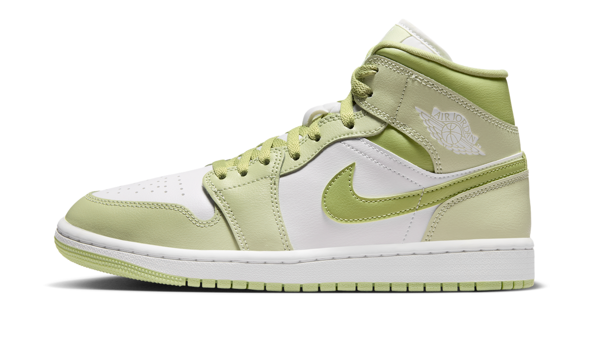 Air Jordan 1 Mid Olive Aura Lawn (Women's) BQ6472-302 — Vista 1