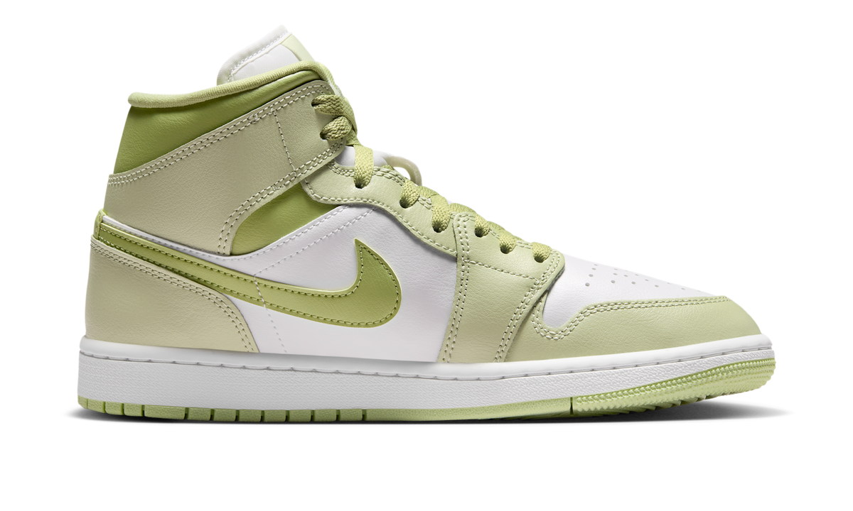 Air Jordan 1 Mid Olive Aura Lawn (Women's) BQ6472-302 — Vista 2