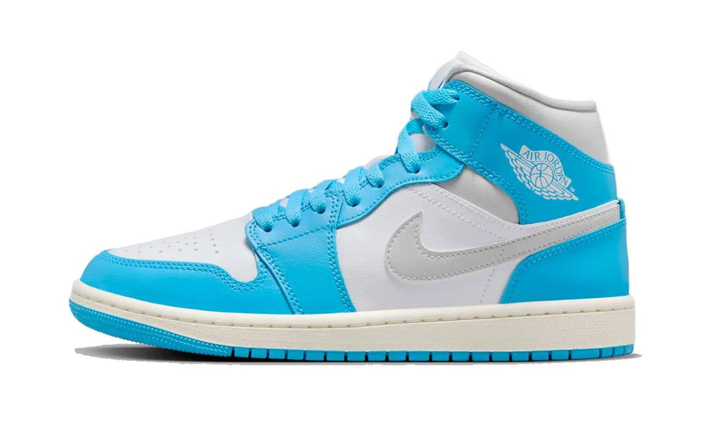 Air Jordan 1 Mid Dark Powder Blue White Sail Neutral Grey BQ6472-400 — Vista 1
