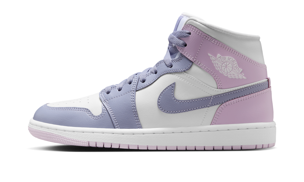 Air Jordan 1 Mid Indigo Haze Doll White (Women's) BQ6472-510 — Vista 1