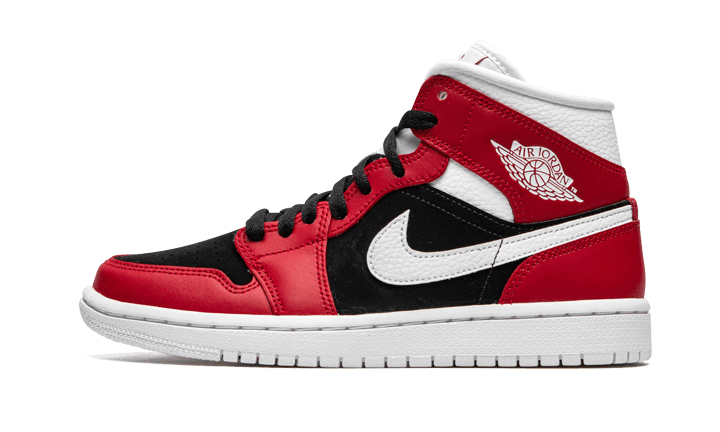 Air Jordan 1 Mid Gym Red Black (Women's) BQ6472-601 — Vista 1