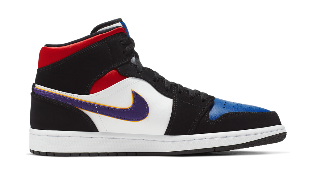 Air Jordan 1 Mid Lakers Top 3 (GS) BQ6931-005 — Vista 2