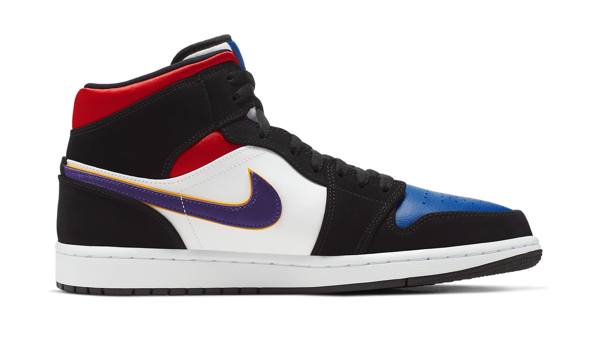 Air Jordan 1 Mid Lakers Top 3 (GS) BQ6931-005 — Vista 2