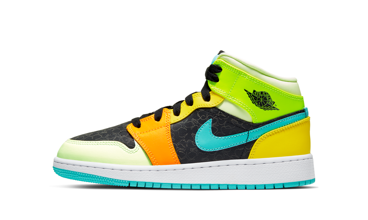 Air Jordan 1 Mid SE Aurora Green (GS) BQ6931-037 — Vista 1