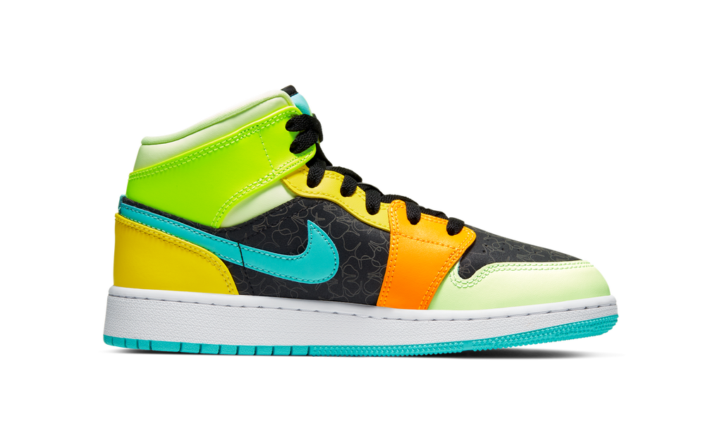 Air Jordan 1 Mid SE Aurora Green (GS) BQ6931-037 — Vista 2