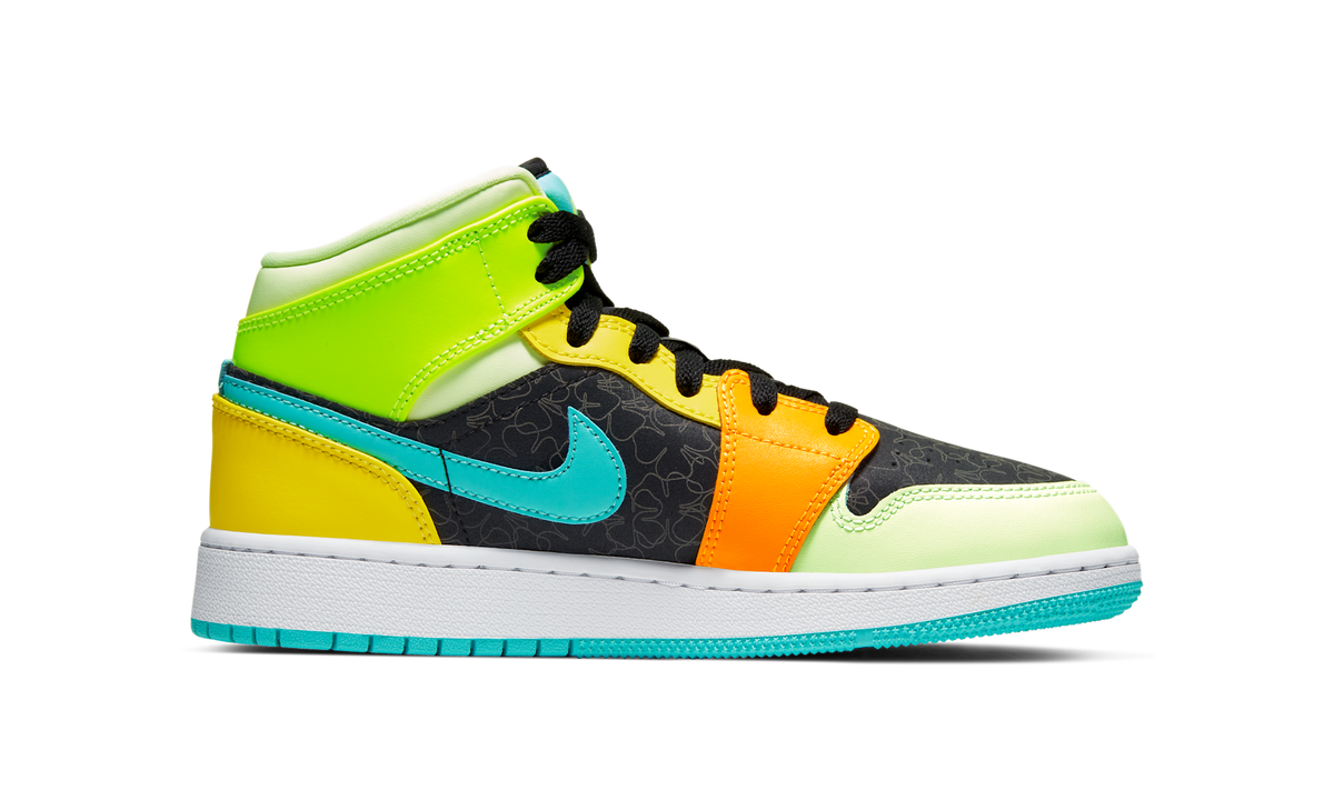 Air Jordan 1 Mid SE Aurora Green (GS) BQ6931-037 — Vista 2