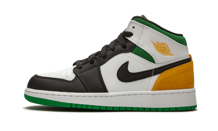 Air Jordan 1 Mid SE White Laser Orange Lucky Green (GS) BQ6931-101 — Vista 1