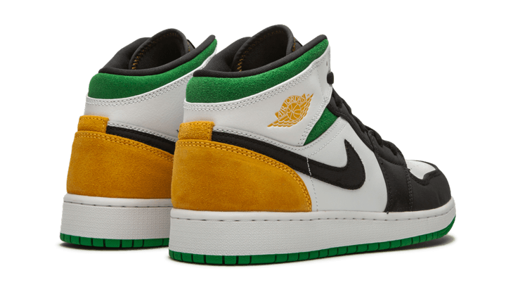 Air Jordan 1 Mid SE White Laser Orange Lucky Green (GS) BQ6931-101 — Vista 2