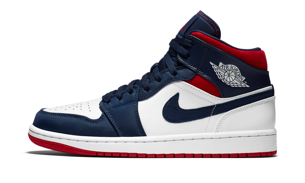 Air Jordan 1 Mid SE USA (GS) BQ6931-104 — Vista 1