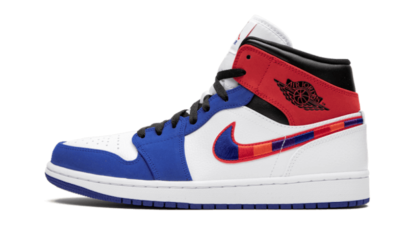 Air Jordan 1 Mid Rush Blue University Red (GS) BQ6931-146 — Vista 1