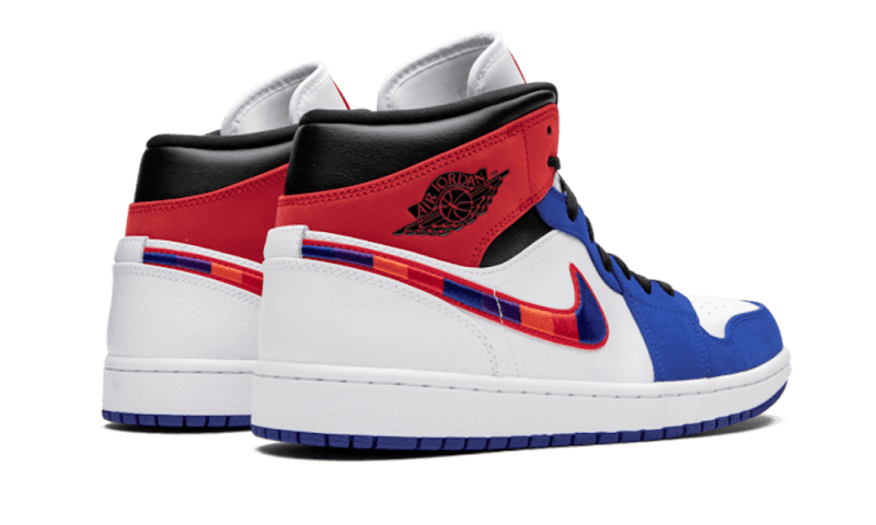 Air Jordan 1 Mid Rush Blue University Red (GS) BQ6931-146 — Vista 2