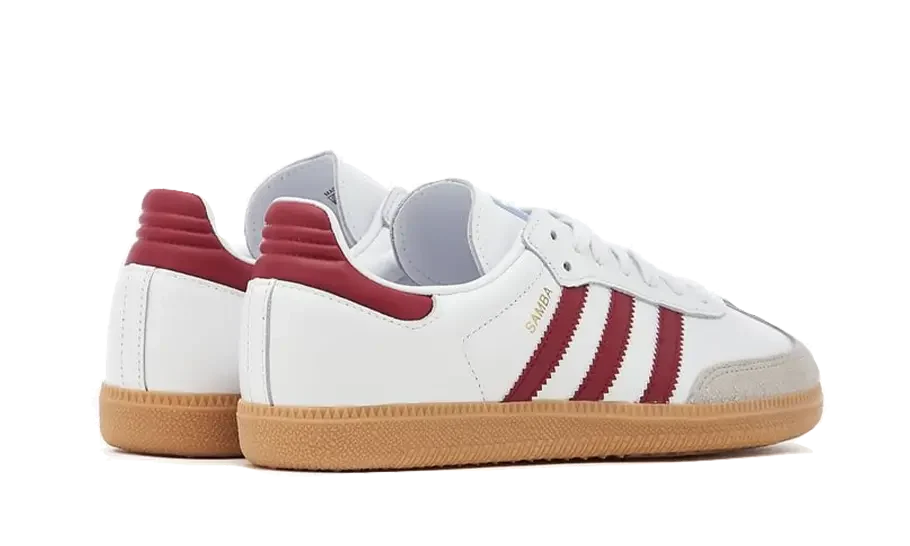 Adidas Samba OG White Collegiate Burgundy Gum