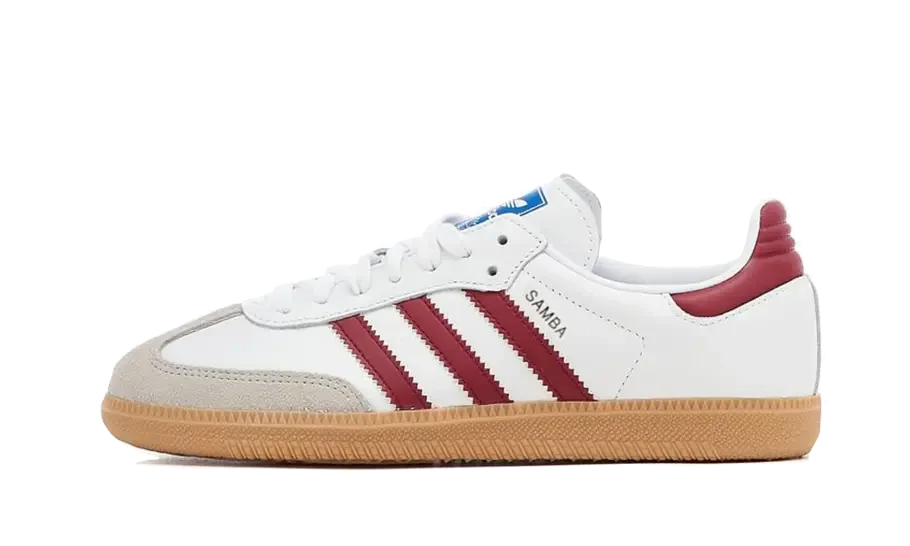 Adidas Samba OG White Collegiate Burgundy Gum