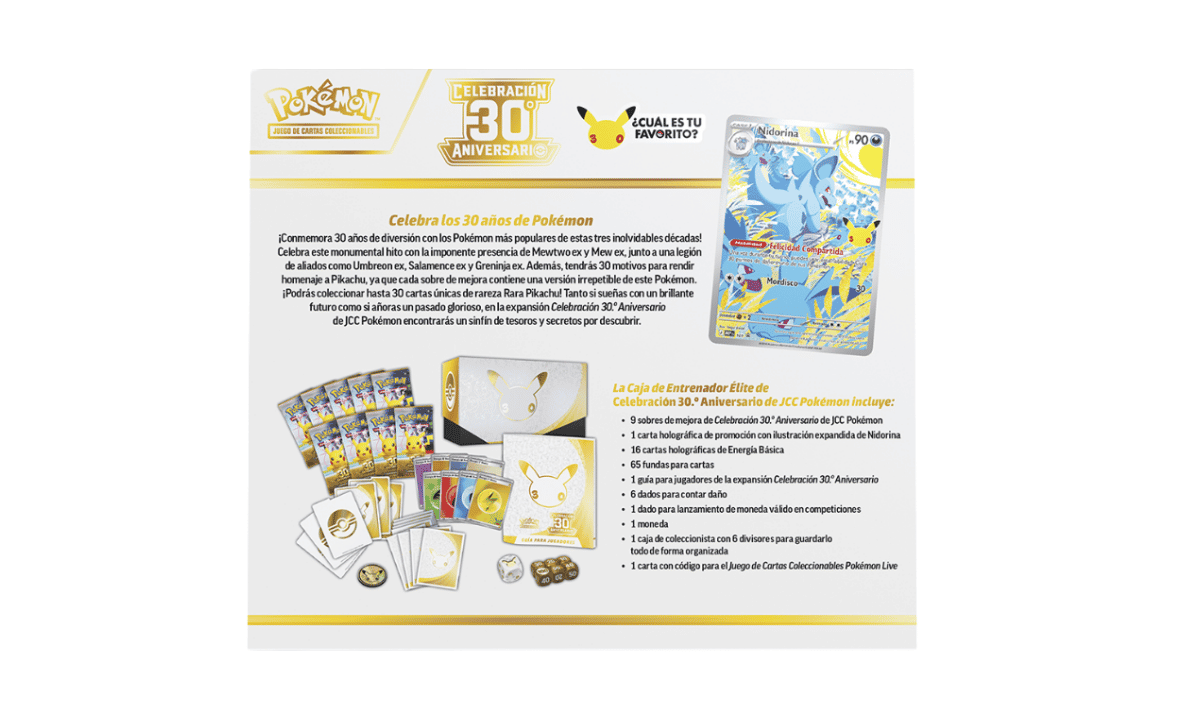 Caja de Entrenador Élite Pokémon 30th Anniversary