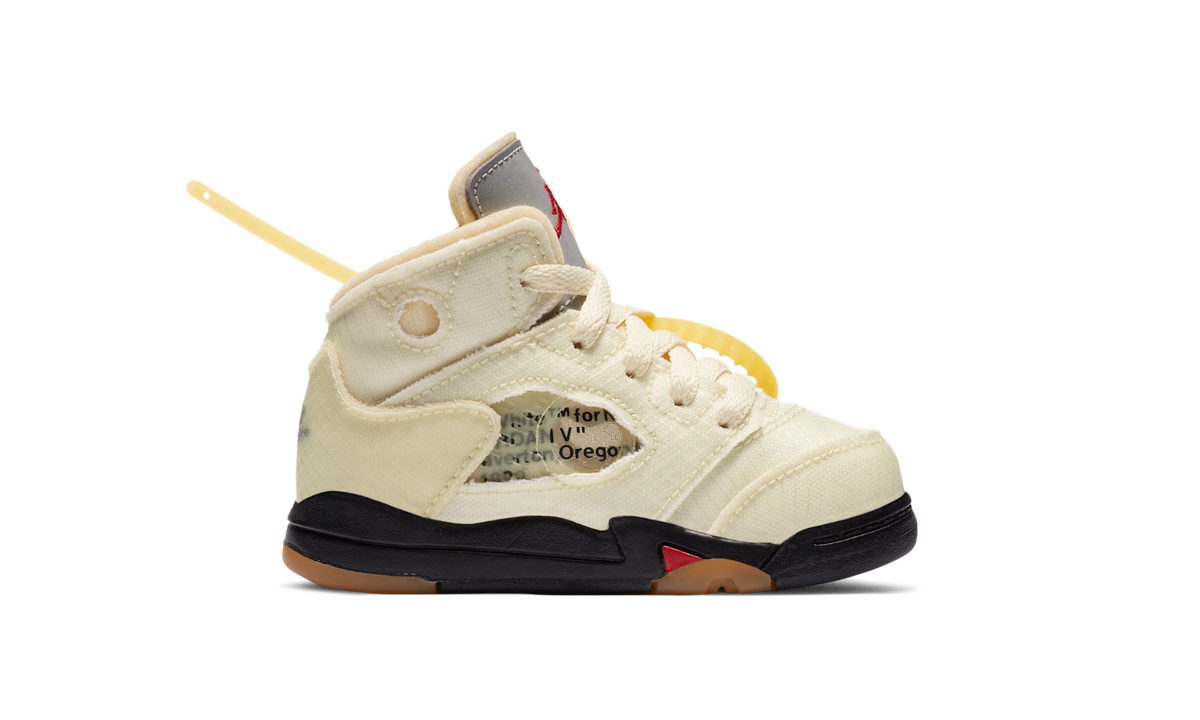 Air Jordan 5 Retro Off-White Sail (TD) CV4828-100 — Vista 2