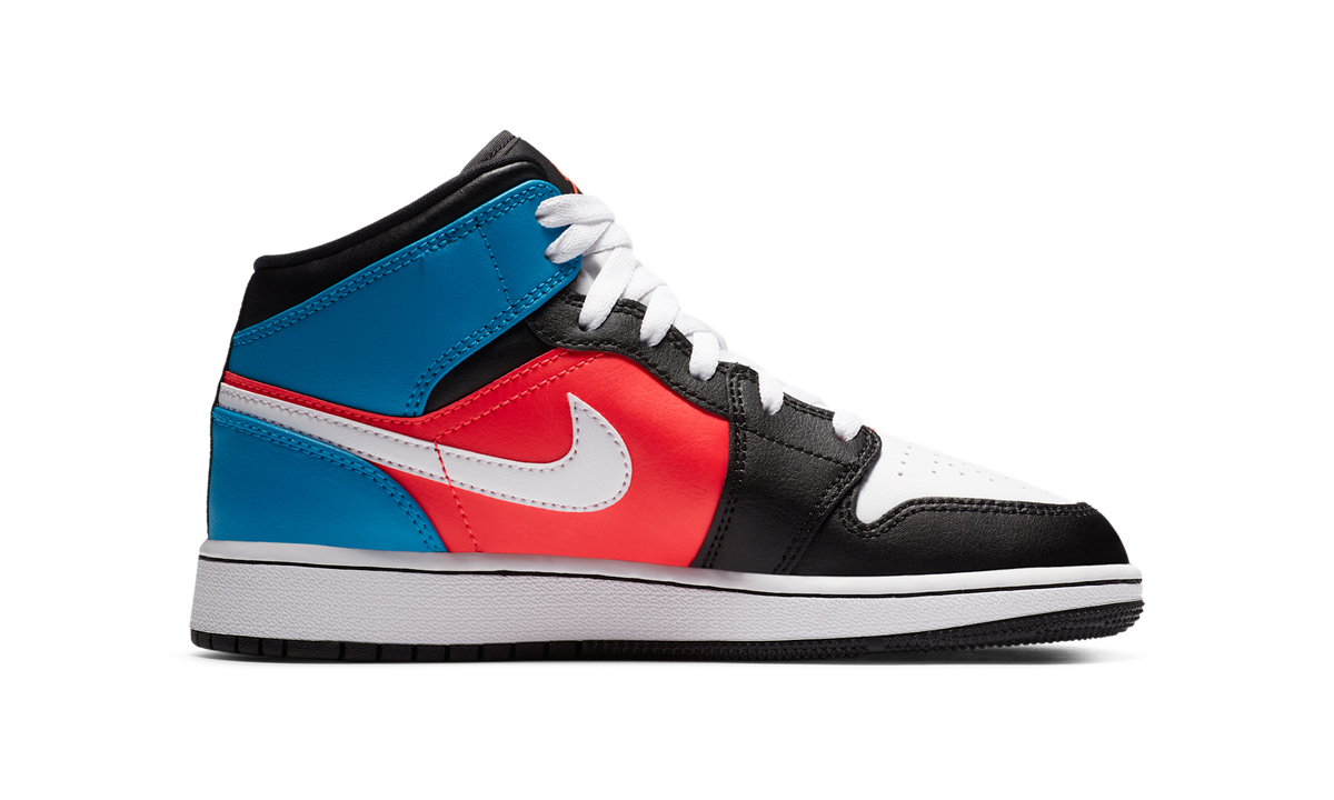 Air Jordan 1 Mid Tri Color Ribbons (GS) CV4891-001 — Vista 2
