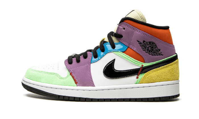 Air Jordan 1 Mid SE Multi-Color (Women's) CW1140-100 — Vista 1