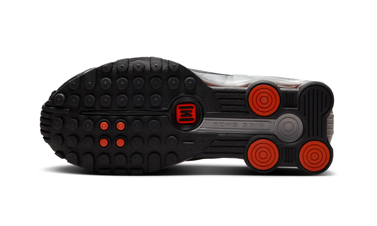 Nike Shox R4 Metallic Silver Black Picante Red (GS) — Foto 2