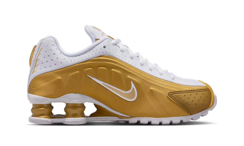 Nike Shox R4 Metallic Gold White (GS) — Foto 3