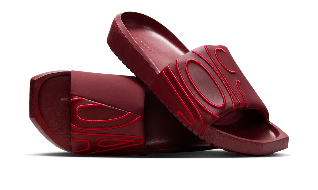 Air Jordan NOLA Slide Dark Team Red Hibiscus (Women's) CZ8027-603 — Vista 1