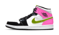Air Jordan 1 Mid White Black Cyber Pink (GS) CZ9835-100 — Vista 1
